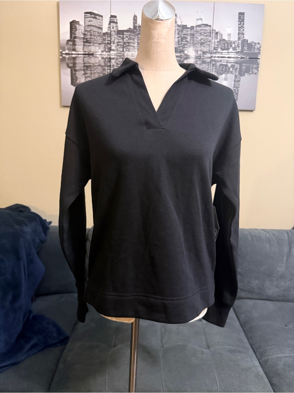Black Quarter-Zip Sweater - Classic Pullover